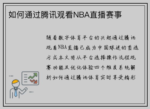 如何通过腾讯观看NBA直播赛事