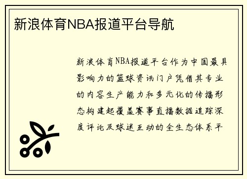 新浪体育NBA报道平台导航